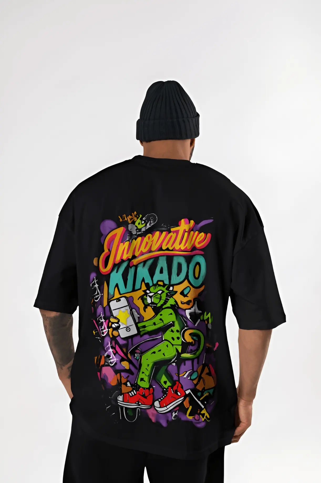 Innovative Graffiti Oversized T-Shirt - Kikado.in