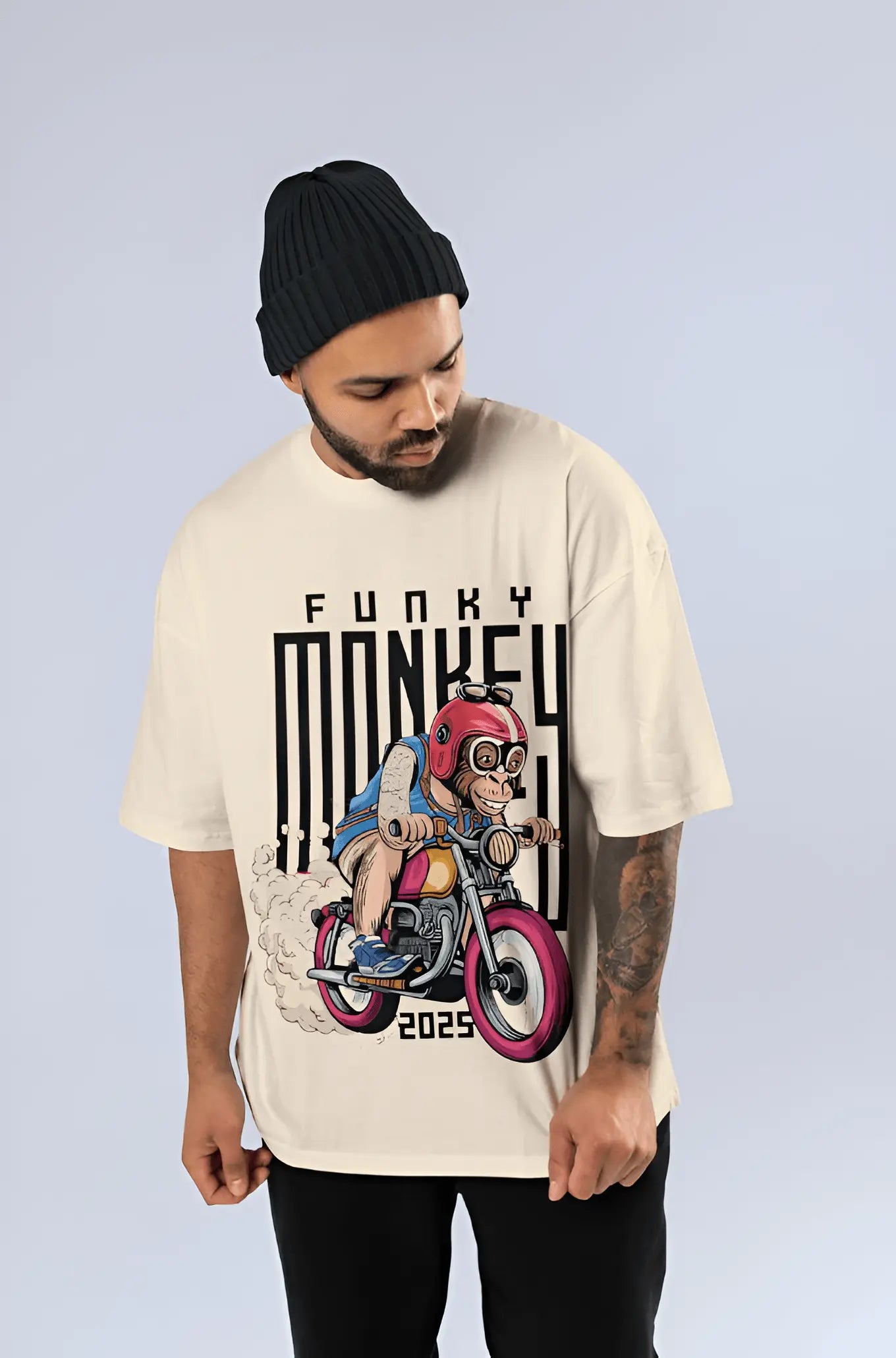 Funky Monkey Oversized T-Shirt - Kikado.in