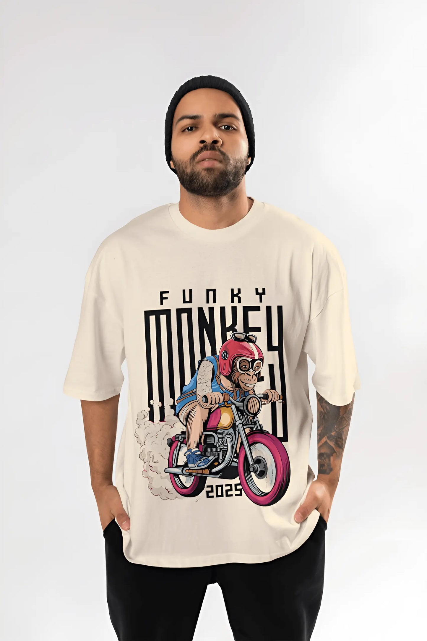 Funky Monkey Oversized T-Shirt - Kikado.in